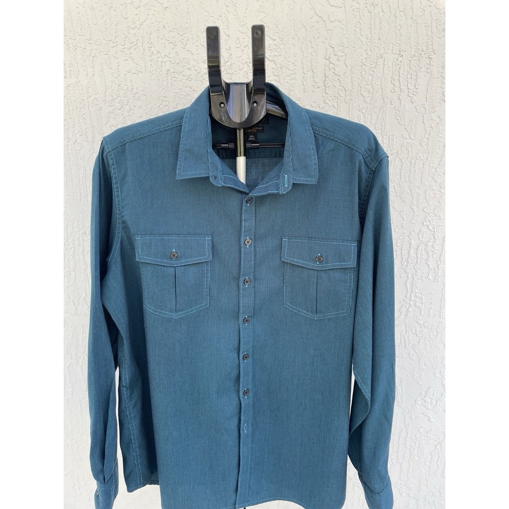 Marc Anthony Wrinkle Resistant Stretch Men's Shirt Size XXL Teal And Black